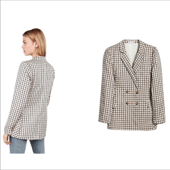 EXPRESS X Negin Mirsalehi plaid boyfriend Blazer - Picture 8 of 16